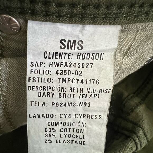 Hudson Jeans Women's Boot Cut in Forest Green - Picture 8 of 10